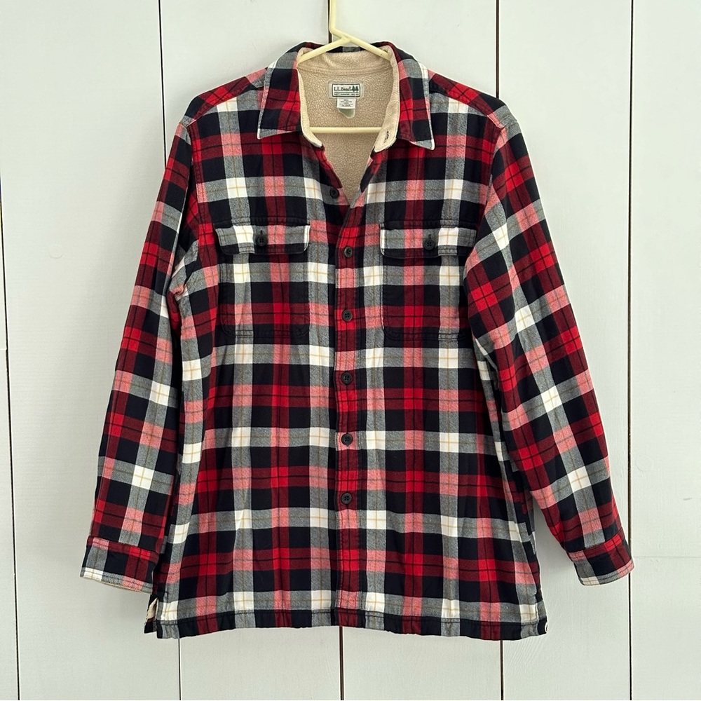 L.L. Bean Red and Black Plaid Jacket